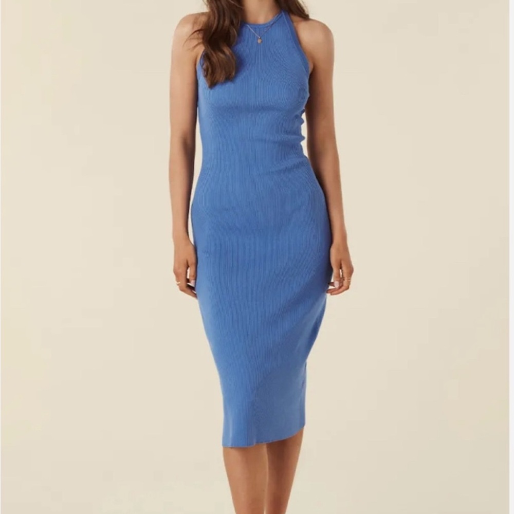 Spell & The Gypsy Blue Backless knit Dress M